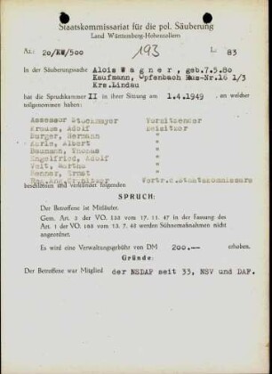 Wagner, Alois
