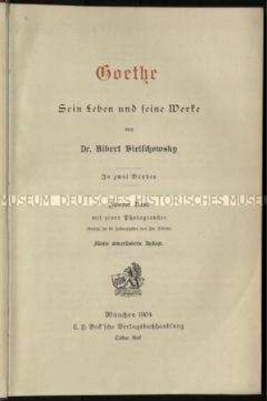 Abhandlung über Leben und Werk Goethes