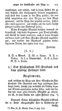 3.) Das Fürstenthum Ost-Friesland und dazu gehörige Herlinger Land.