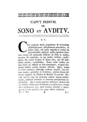 Cap. I. De Sono et Auditu.