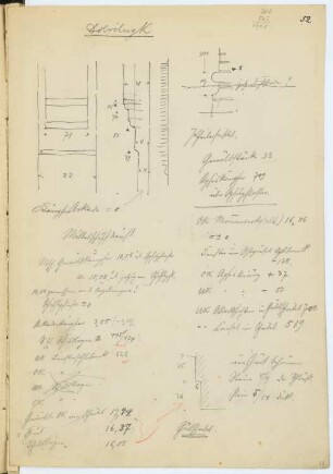 Zisterzienserkloster, Dobrilugk: Details (aus: Skizzen- und Fotoalbum 9)