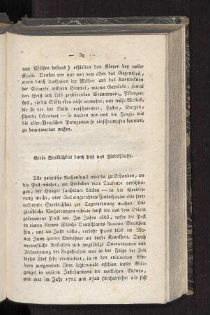 Große Sterblichkeit durch Pest und Findelhäuser.