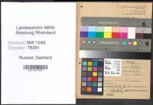 Entnazifizierung Gerhard Ruland , geb. 09.03.1895 (Postsekretaer)
