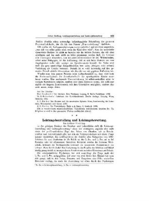 Leistungsbeurteilung und Leistungsbewertung