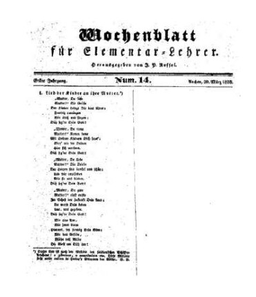 Lied der Kinder an ihre Mutter