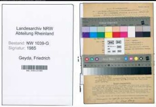 Entnazifizierung Friedrich Geyda , geb. 21.01.1890 ()