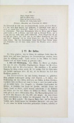 § 22. Der Kultus