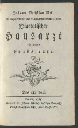 Buch 1: Diaetetischer Hausarzt für meine Landsleute