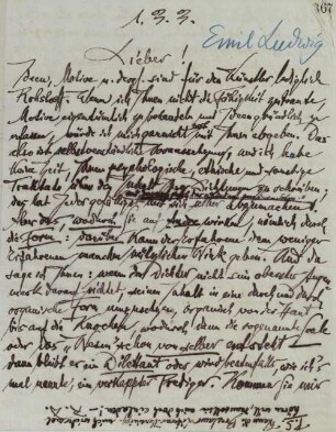 Brief an Emil Ludwig