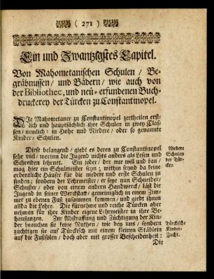 Ein und Zwantzigstes Capitel.