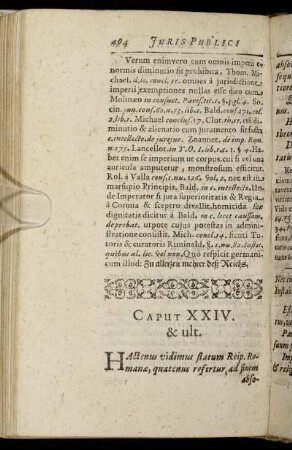 Caput XXIV. & ult. Hactenus vidimus statum Reip. Romanus, quatenus refertur [...]