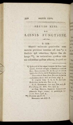 Sectio XXVI. De Lienis Functione
