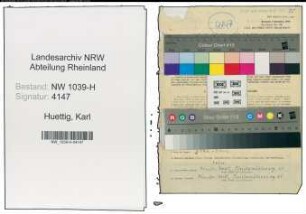 Entnazifizierung Karl Huettig , geb. 04.08.1904 (Arbeiter)