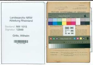 Entnazifizierung Wilhelm Grillo , geb. 23.10.1914 (Kaufmaennischer Angestellter)