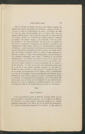 VIII - Ideas políticas
