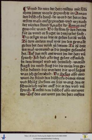 Unnd do nun der herr cristus mit söllichem jamer warde geprachte …