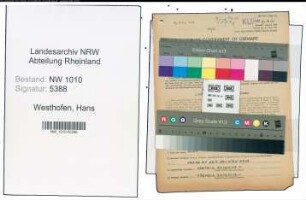 Entnazifizierung Hans Westhofen , geb. 10.09.1918 (Assessor)