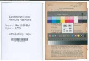 Entnazifizierung Hugo Schnippering , geb. 26.08.1889 (Schlosser)