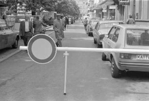 Sperrung der nördlichen Fahrbahn der Werderstraße an Markttagen für Autoverkehr