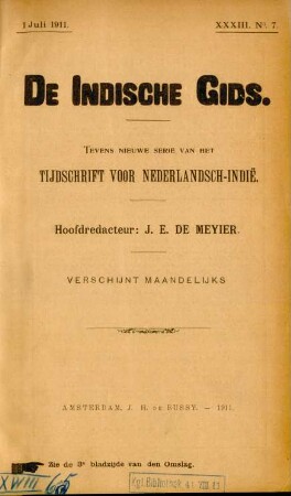 XXXIII. No. 7. 1 Juli 1911