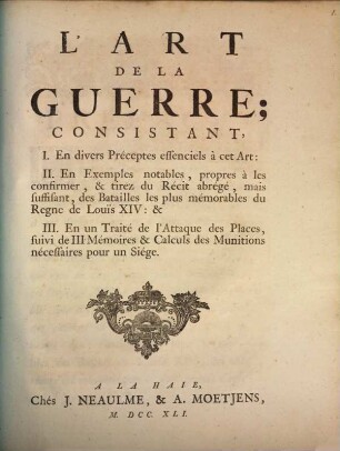 L'art de la guerre