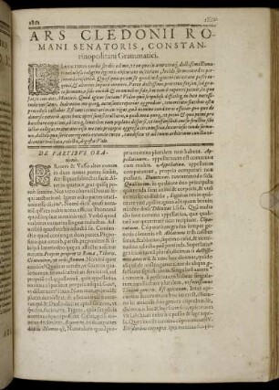 Ars Cledonii Romani Senatoris, Constantinopolitani Grammatici