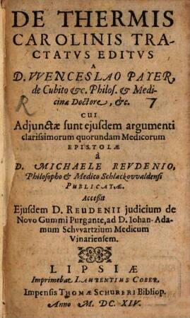 De thermis Carolinis tractatus