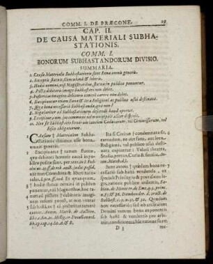 Cap. II. De Causa Materiali Subhastationis.