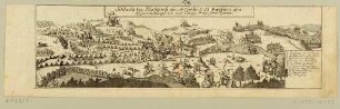 Die Schlacht bei Hochkirch zwischen österreichischen und preußischen Truppen am 14. Oktober 1758 während des Siebenjährigen Krieges mit einer Legende