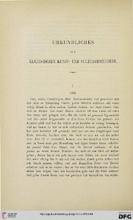 2.Ser. 10.1876/78: Urkundliches zur elsæssischen Kunst- und Culturgeschichte