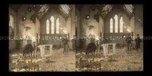 Soldaten in der zerstörten Kirche, Poel