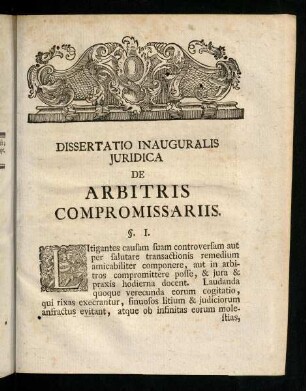3-15, Dissertatio Inauguralis Juridica de Arbitris Compromissariis