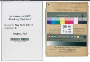 Entnazifizierung Karl Koepke , geb. 24.06.1894 (Schlosser)