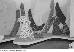 Ausgestellte Textilien der Leipziger Herbstmesse 1954