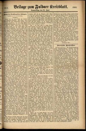 Zweite Ausgabe vom Donnerstag, den 21. Juni 1900.