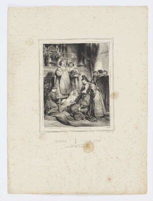 Le voeu, Blatt 4 der Folge "Lithographisches Album mit verschiedenen Motiven - von Frauen und Kindern"