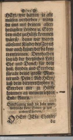 Dancksagung umb die hohe unerforschliche Liebe Gottes, zu uns armen Sündern