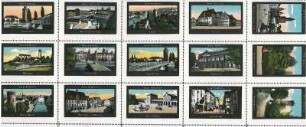 Serie mit Werbemarken mit Heilbronn-Ansichten