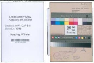Entnazifizierung Wilhelm Kaeding , geb. 11.11.1909 ()