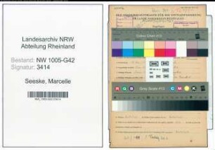 Entnazifizierung Marcelle Seeske , geb. 13.05.1913 ()