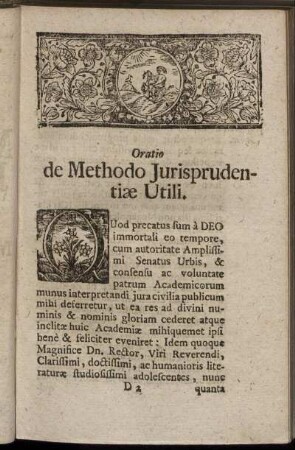 Oratio de Methodo Jurisprudentiæ Utili.