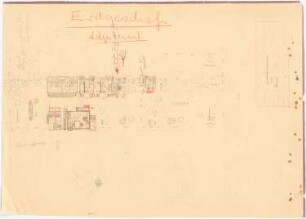 Dienstwohnung des Reichsaußenministers Joachim von Ribbentrop, Berlin-Mitte Umbau: Erdgeschoss, Wohnung des Adjutanten: Grundriss mit Möblierungsplan 1:100