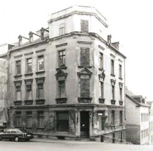 Reichenbach (Vogtland), Käthe-Kollwitz-Straße 12. Wohnhaus (um 1890). Eckansicht