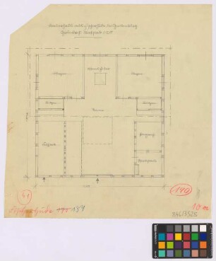 Fischerhude ([Landkreis Achim]): Bauernhaus Querhaus. Haupthaus (Grundriss des Erdgeschosses)
