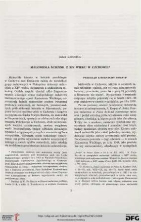 2: Malowidła ścienne z XVI wieku w Czchowie