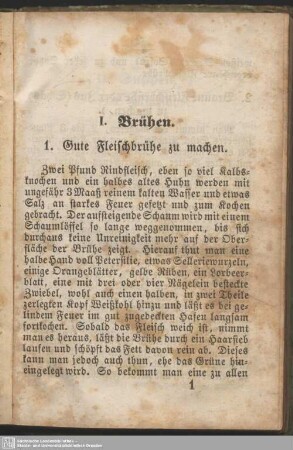I. Brühen