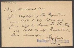 Brief an B. Schott's Söhne : 13.05.1895