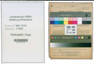 Entnazifizierung Hugo Wettingfeld , geb. 22.09.1894 (Polizeibeamter)
