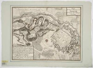 Plan von Freiburg im Breisgau, 1:8 000, Kupferstich, 1713