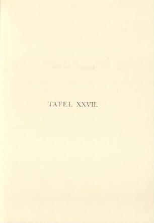 Tafel XXVII.